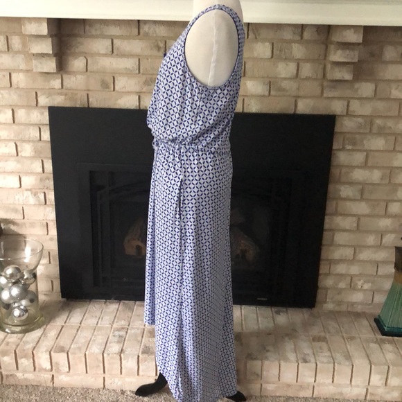 Gap Blue & White High Low Tank Maxi Dress size Small - Picture 4 of 9